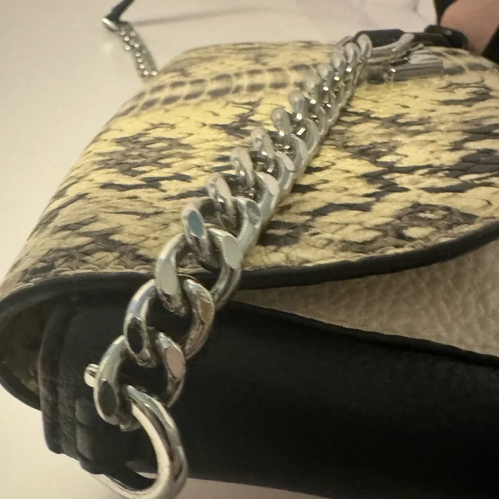#201 Michael Michael Kors Python Half Dome Small Crossbody Bag - Picture 12 of 16